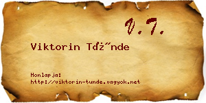 Viktorin Tünde névjegykártya