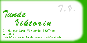 tunde viktorin business card